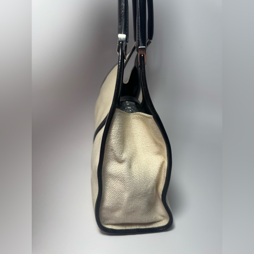 Gucci Jackie Bardot Piston Lock Hobo Black & White Cloth & Leather Luxury Bag - Picture 8 of 14